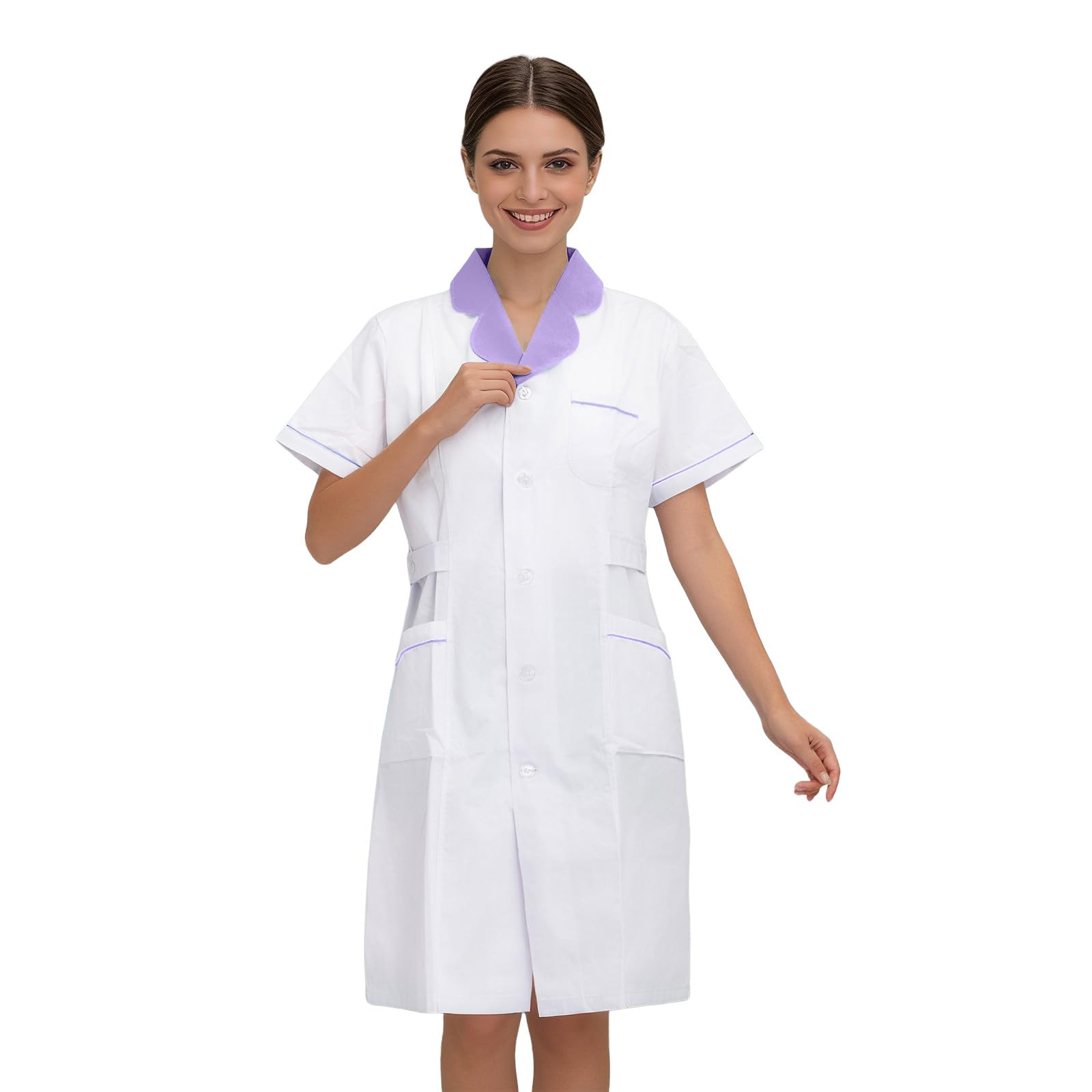 Blouse Blanche Chimie Lycee Coton Laboratoire Blouse Blanche Chimie College 14 Ans Manches Courtes Physique Infirmiere Blouse Aide Soignante Femme Homme Pour Étudiants En Sciences Naturelles
