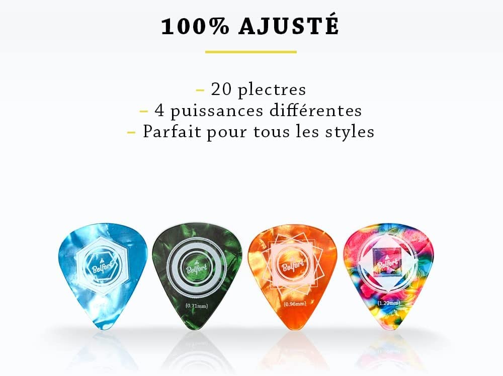 Xujuika Boîte De Rangement Pour Médiators De Guitare Acoustique - Support Pour Médiators D'Ampli