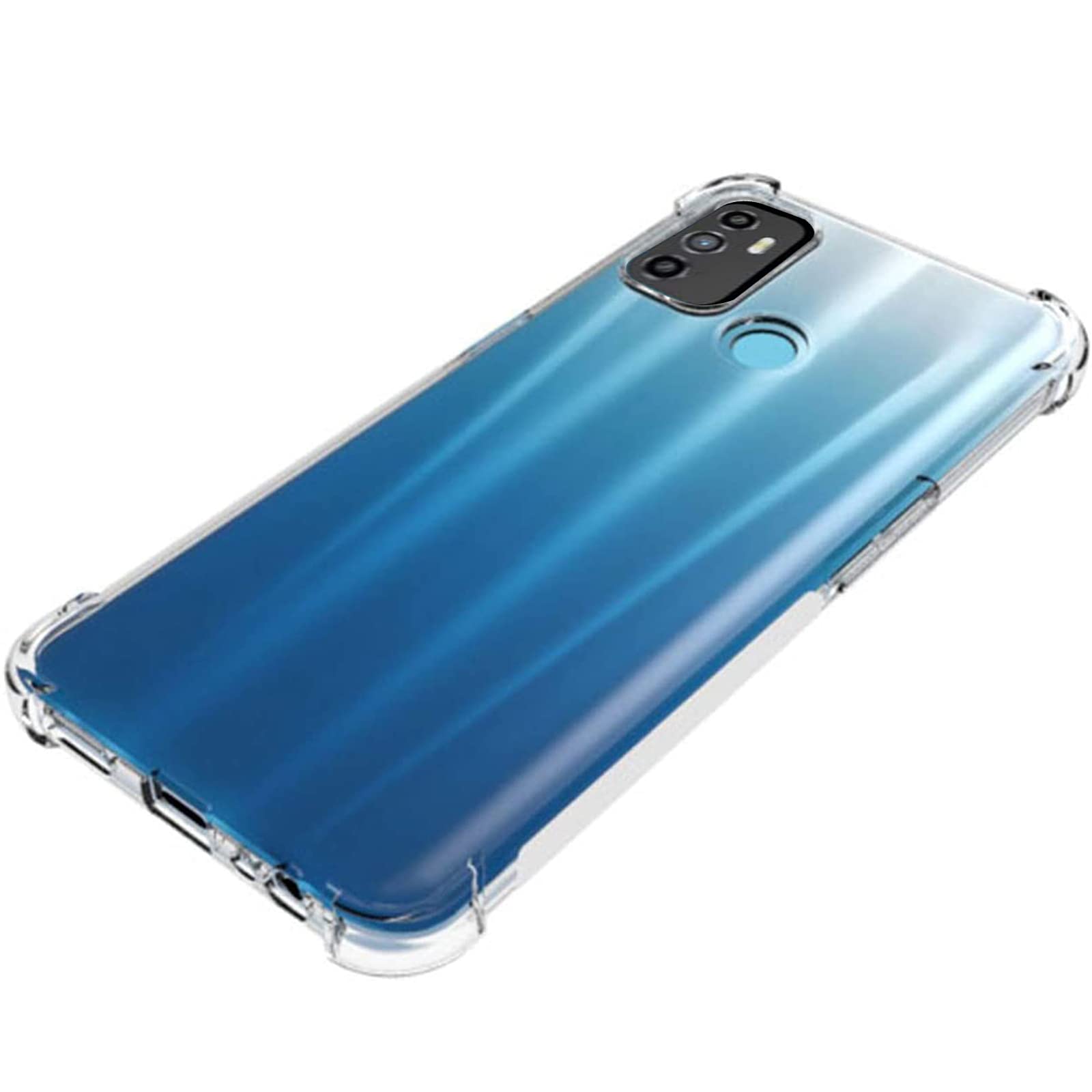 Coque Silicone Anti-choc Transparente Pour Oppo A53S Et A53 + 2 Verres Trempés Inclus - Marque EbestStar