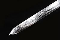 Vista 7 de Espada china, Han jian, hecha a mano (hoja de grabado de acero de manganeso alto, vaina de metal) longitud 39 pulgadas