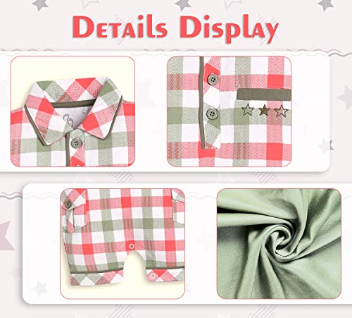 Image of BABY GO Baby Boys & Baby Girls Cotton Romper | Half Sleeve Polo Collar Jumpsuit | Newborn Infant Summer Outfit with Button Closure | Soft Breathable Playsuit | Stylish Print One Piece Dress