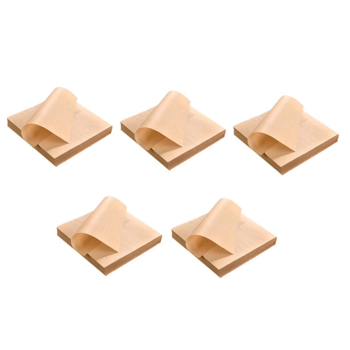 Ipetboom Carta da Forno Kraft Color Kaki, 500 Fogli Antiolio per Fritti, Assorbente Olio, Leggera e Facile da Conservare, per Snack e Cucina Casalinga