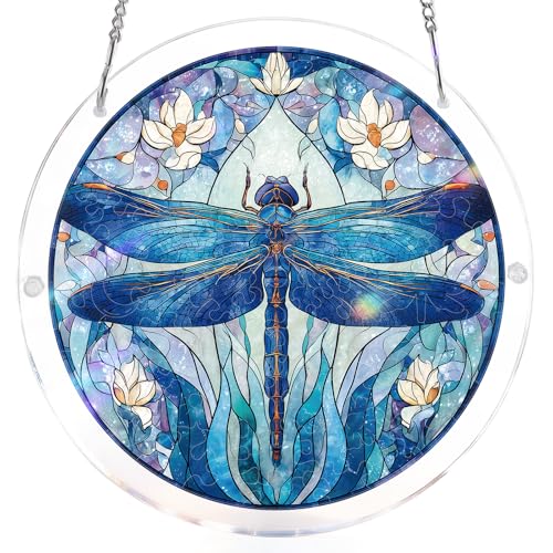 Acrylic Puzzle Suncatcher 83 Pieces Moonlit Dragonfly Sun Catchers Puzzle DIY SunCatchers Puzzles Window Hanging Home & Garden Decor 7.4 in