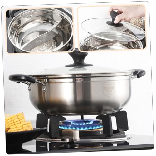 Marmite compartiment double compatible induction et gaz inox 304 - 4
