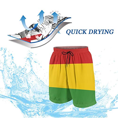 SARA NELL Men's Swim Trunks Reggae Rasta Flag Surfing Beach Board Shorts Swimwear4