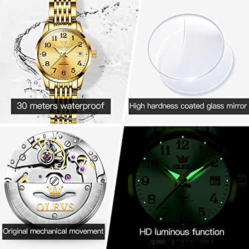 OLEVS Rose Gold Luxury Ladies Dress Watch #TOP27