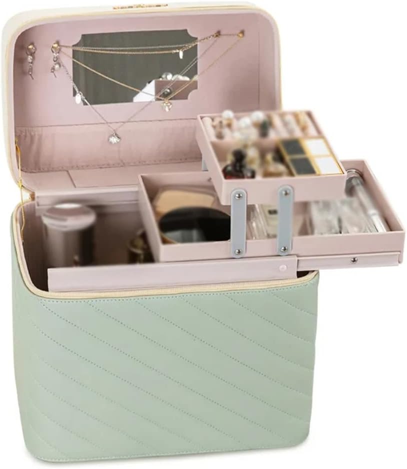 Makeup Bag Toiletry Cosmetic Storage Box Portable Travel Make Up Suitcase