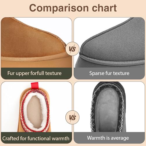 Women's Slippers Platform Mini Boots,Snow Winter Short Ankle Boot,Fluffy Warm Comfy Furry House Slippers Anti-Slip Boot for Indoor and Outdoor2