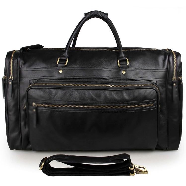 Leisure Retro Leather Portable Travel Bag with Cowhide top Layer Large Fashionable Luggage Bag,D-58.5 * 23 * 35.5cm4