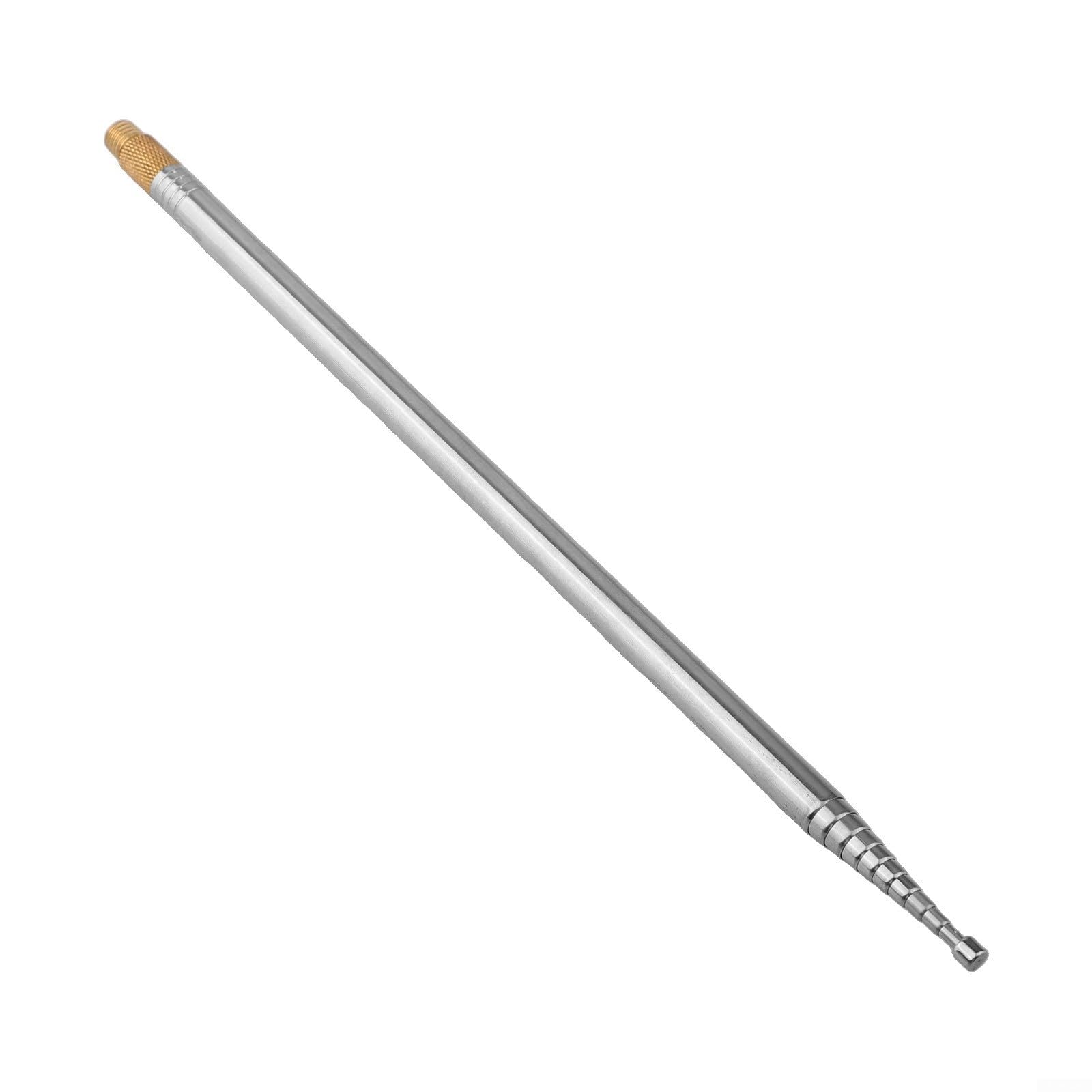 Tidgel 2.5M Stainless Steel Whip Antenna for PAC12 JPC-7, 10-Section HF Shortwave Radio Aerial with 10mm Screw, Retractable 33.8cm to 2.5m(1PCS) — view 4