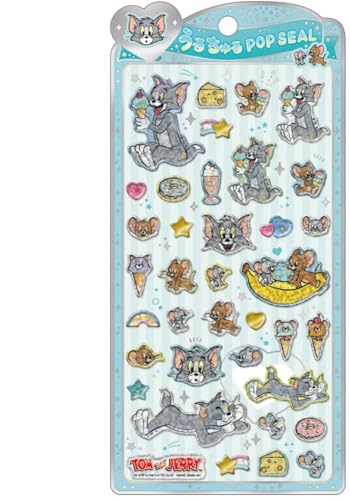 クラックス CRUX うるちゅる ポップシール トムとジェリー ぷっくり 立体 スマホデコ 推し活 132223のサムネイル