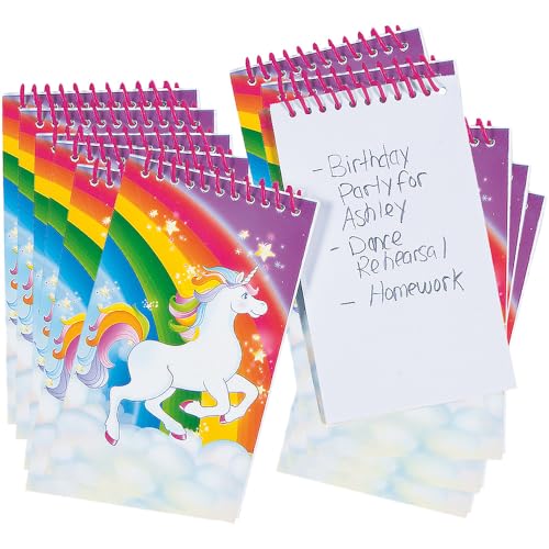 UNICORN SPIRAL NOTEPADS - Stationery - 12 Pieces