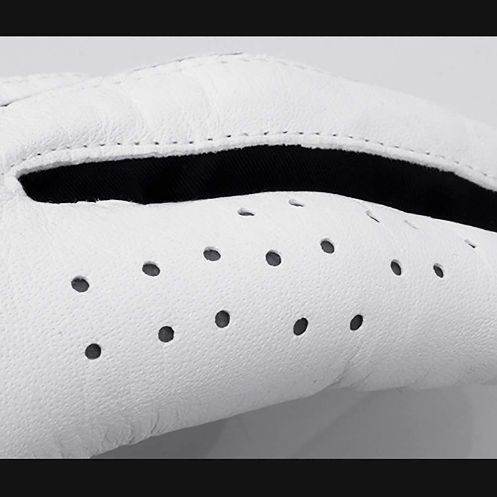 Gants De Golf, Gants en Cuir pour Hommes à Gauche Et à Droite, Doux Et Confortables, Gants De Golf à Dix Doigts, Utilisés pour Le Golf 8 Pouces/Blanc