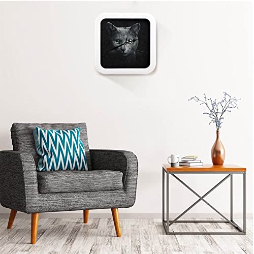 Horloge murale chat noir lisible avec ses grands chiffres - 6