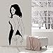 Dziewczyna kobieta sylwetka naklejka ścienna dla studenta akademika baru karaoke dekoracja seksowna kobieta naklejka ścienna winyl sypialnia naklejki dekoracyjne 58 x 23 cm
