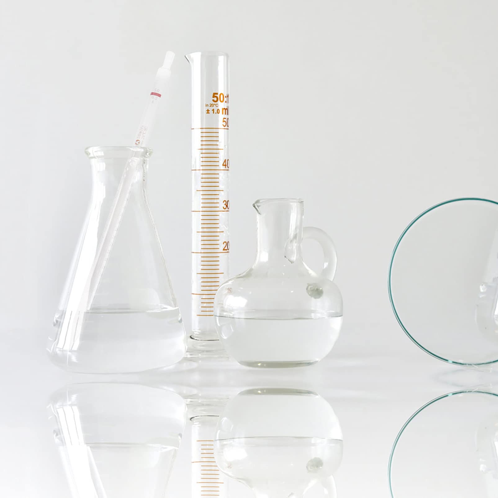 iplusmile Pipette en verre graduée en verre borosilicate pour pipette en verre borosilicate 50 ml