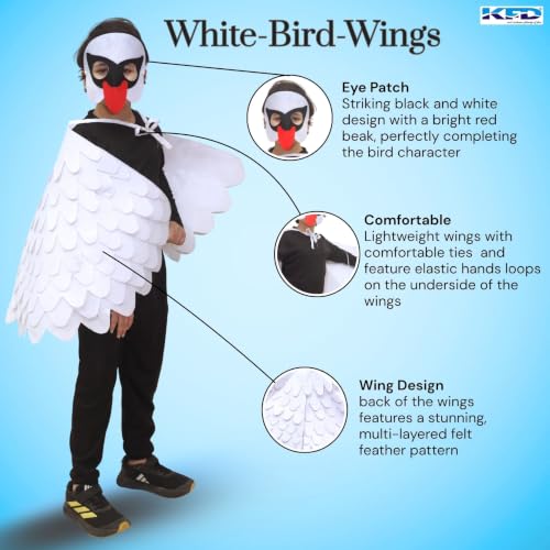 Image of Kaku Fancy Dresses Dance Butterfly Wings, Dragon Wings, Fabric Wings for Kids | Soft Fabric Wings Dancing Costume For Unisex - Multicolor, Fress Size