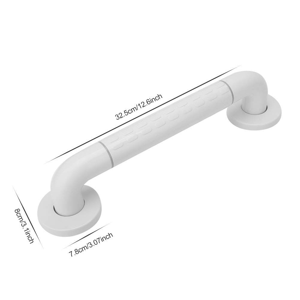 Barras de Apoyo para baño de 30 cm con asa de Agarre, ventosas para Ducha y bañera. Soporte de Seguridad Resistente.