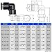 TAILONZ PNEUMATIC Male Elbow 1/4 Inch Tube OD x 1/4 Inch NPT Thread 90 Push to Connect Fittings PL-1/4-N2 (Pack of 10)