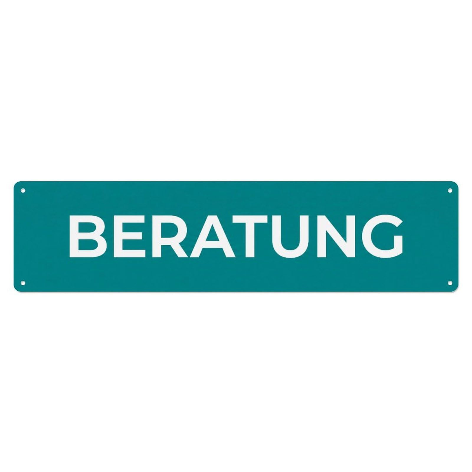 Metal Tin Sign Beratung Consultation Service Available