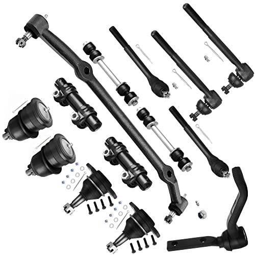 SCITOO 14pcs Front Suspension Kit Center Link Tie Rod End