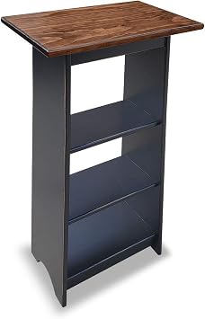 Peaceful Classics End Tables - Slim End Table for Apartment Decor, Durable Bedroom & Living Room Side Tables with Narrow Accent, Lamp Stand Bedside Table with Extra Shelves, Large, Black