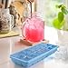 Ice Cube Trays With Lids Silicone Bpa Free Ice Molds Containers Set Of 3 A Easy Release Rubber Ice Molding Trays In Blue, Green&Rose Red-Make 63 Ice Cubes For Cold Drinks, Cocktails&Juices:By Clasier
