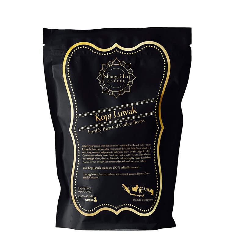 Shangri-La Coffee - Wild Kopi Luwak Coffee Ground Beans - Sustainably Sourced (from Indonesia) - 5 Kilograms