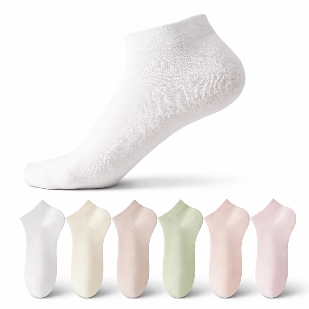 nanox Women's Ankle Socks, Pastel Multicolour, Low Cut-picture-24