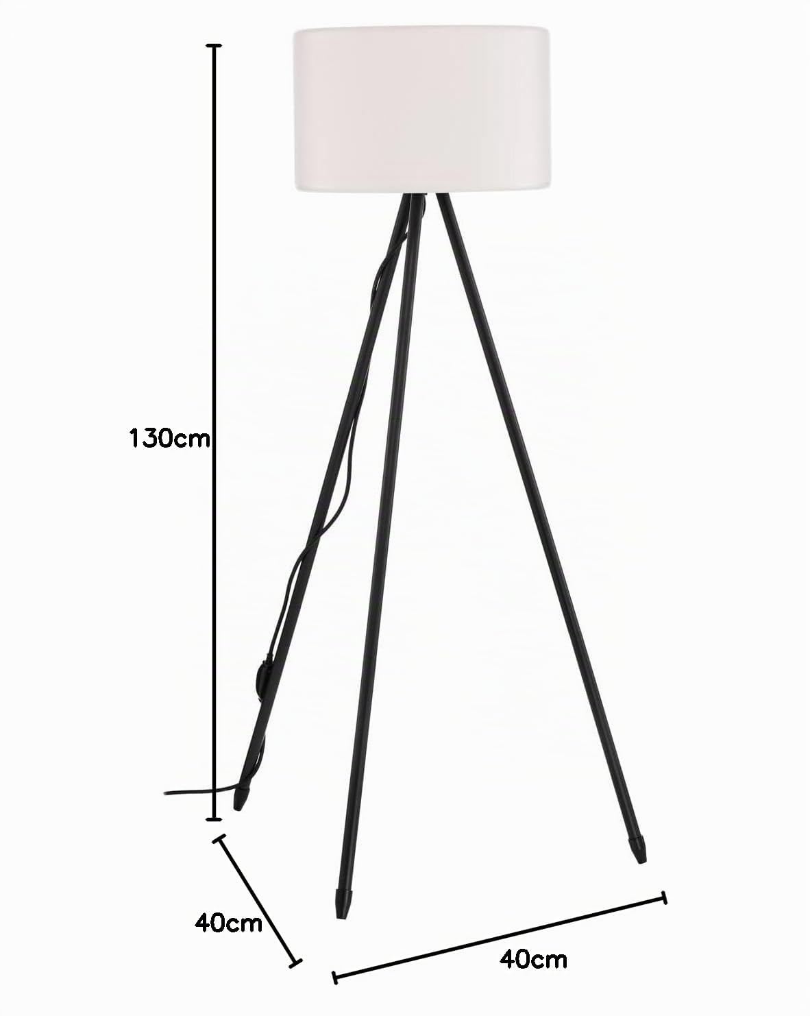 Lucande Dreibein Stehlampe Terrassenlampe, Stehleuchte Terrassenleuchte IP65 Außenleuchte mit Strom 1x E27 ohne Leuchtmittel Gartenlampe Outdoorstehlampe