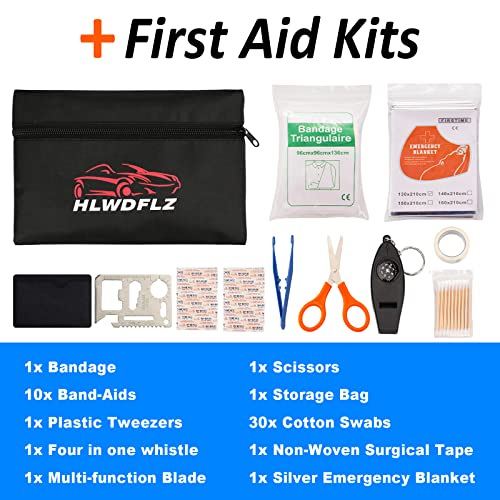 Hlwdflz QC02 Car Emergency Safety Kit - Auto Emergency Roadside Assistance Car Kit thumb #6