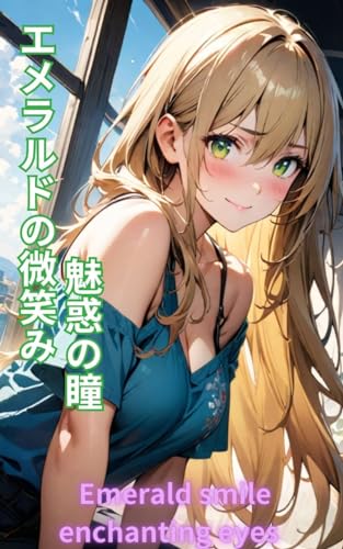 『エメラルドの微笑み　魅惑の瞳 』【AI美女イラスト集】