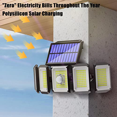Sensor de movimento de luzes solares ao ar livre,Luzes solares de paisagem à prova d'água de cinco