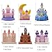 Pinenjoy 6Pcs Miniature Dreamy Castle Figurines Mini Fairy Tale House Figures Resin Fantasy Cake Toppers for DIY Fairy Garden Micro Landscape Desktop Decors