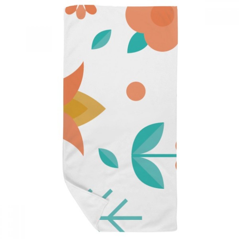Gant de toilette serviette de bain fleur vert orange multicolore 35x70cm pour soin du visage doux