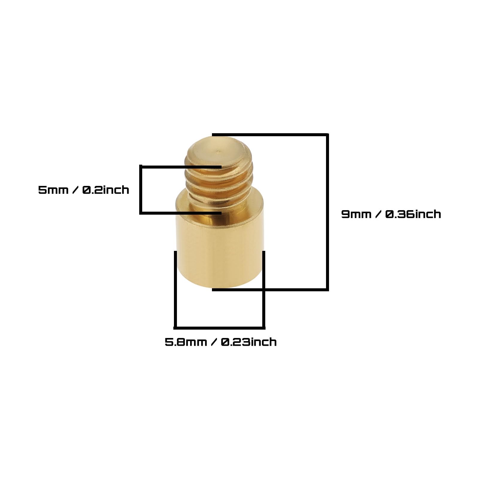 OTOTEC 12Pcs Dart Weights 9x5x5.8mm 1 Grams Brass Dart Weights Add Accentuator Adjuster for Darts with 2BA Threads Accessories (Gold) - Image 4