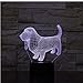 Produktbild 3D Lampe,Dackel Hund Acylic Led 3D Nachtlicht 7,Farbwechsel Sensor Licht Touch Schalter Tier 3D Tischlampe Weihnachtsgeschenk Mit fernbedienung