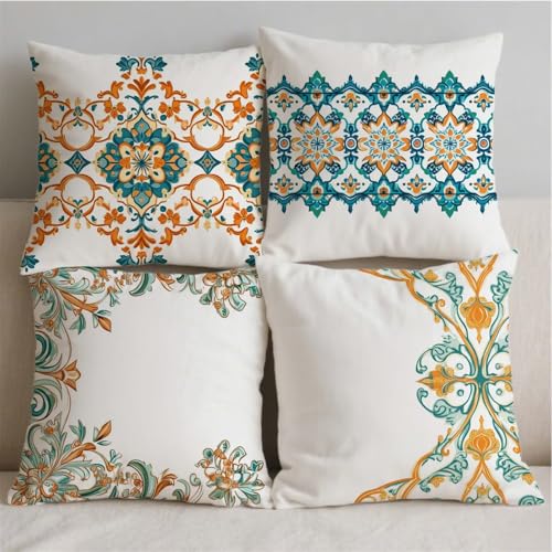 Housse coussin extérieur imperméable bleu marine lot de 4 - 3