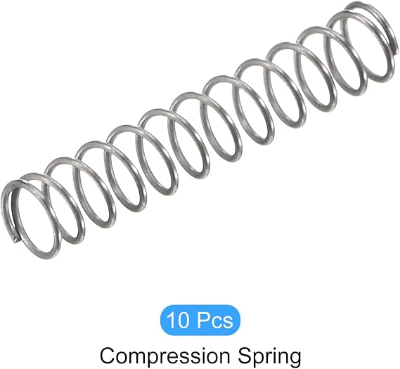 METALLIXITY Compression Springs (0.3x3mm OD,15mm Free Length) 10Pcs, 304 Stainless Steel Extension Spring - for Shop Home Repairs, DIY Projects, Silver Tone