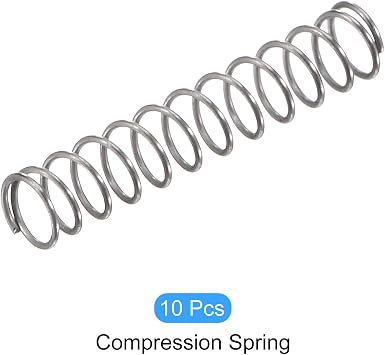 METALLIXITY Compression Springs (0.3x3mm OD,15mm Free Length) 10Pcs, 304 Stainless Steel Extension Spring - for Shop Home Repairs, DIY Projects, Silver Tone