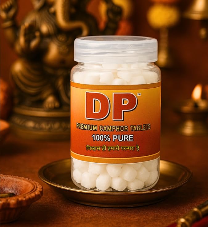 DP Premium Camphor Tablets, 100% Pure, Natural Air Purifier and Insect Repellent, Spiritual Purity, Stress Relief, Aromatherapy, 100g-picture-30
