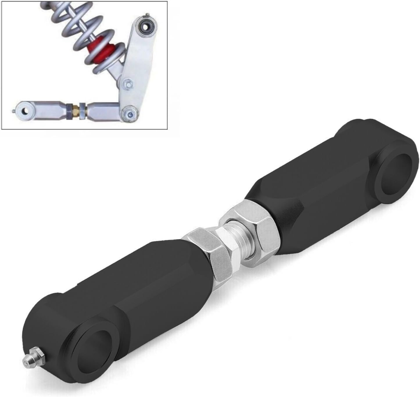 Adjustable Rear Lowering Drop Link Kit - 1-4 Inch Drop for Enhanced Stability - Fit for Yamaha 350 660R ATV - CNC 6061 Aluminum Billet, Anodized Finish