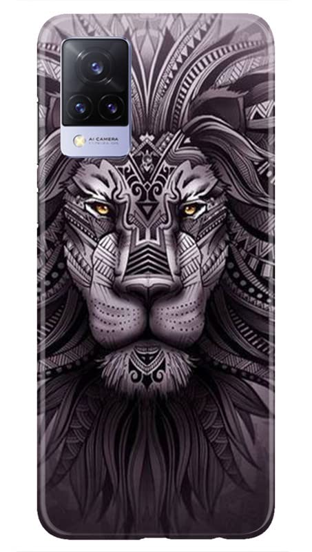 Utkarsh Zion Lion New Latest Pattern Hard Plastic [for Girls Boys] Printed Back Cover Compatible with Vivo v21