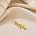 REHANDLE Gold Ankh Necklace Women 18K Gold Plated Layered Cross Necklaces for Women Egyptian Cross Ankh Pendant Dainty Necklace Gold