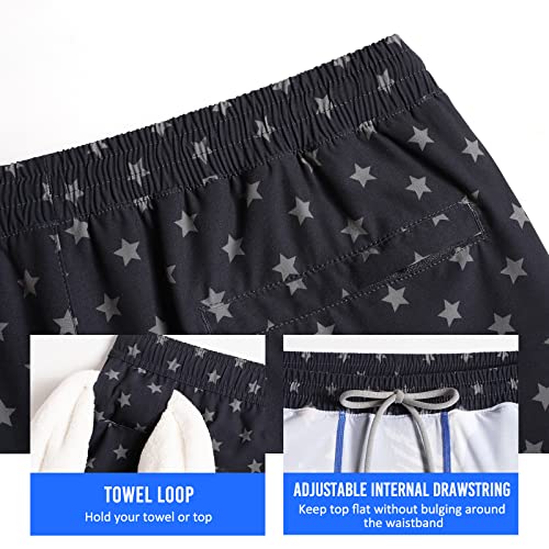 Image of maamgic Mens Workout Shorts 2 in 1 Stretch 5 inch / 7 inch Gym Shorts Running Shorts with Compression Liner Zip Pocket