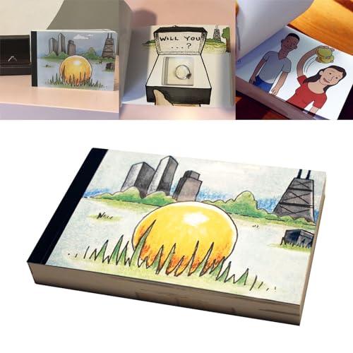 Libro de animación romántica y cuaderno con compartimento secreto para regalar pedidas de mano 5