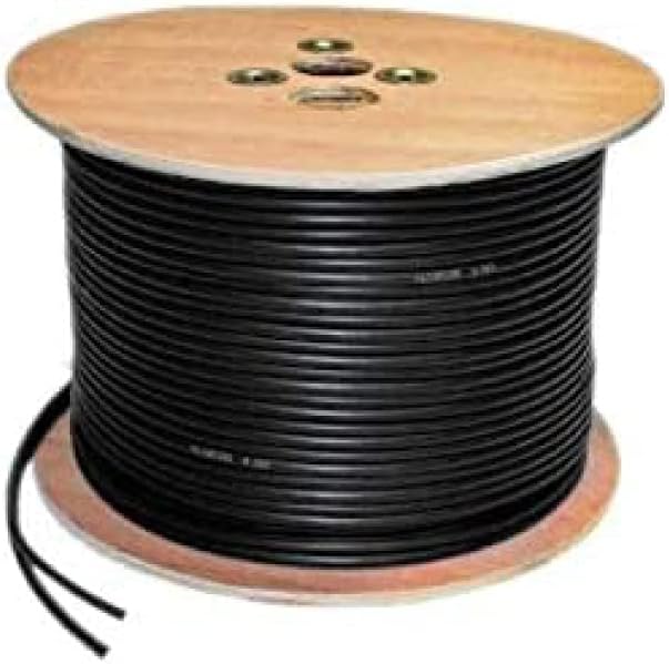 SAFEKOM 100M Coaxial Cable, Shotgun RG59 1 Video& 2 Core CCTV Security Camera,100 Meter