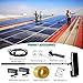 Solar Panel Cleaning Kit, Automatic Rotary Cleaning Brush, Solar Panel / Roof Water Brush, Window Cleaner, Special Roof Water Brush with Adjustable Extension Rod with two Power Converter,7.5M/25Ft