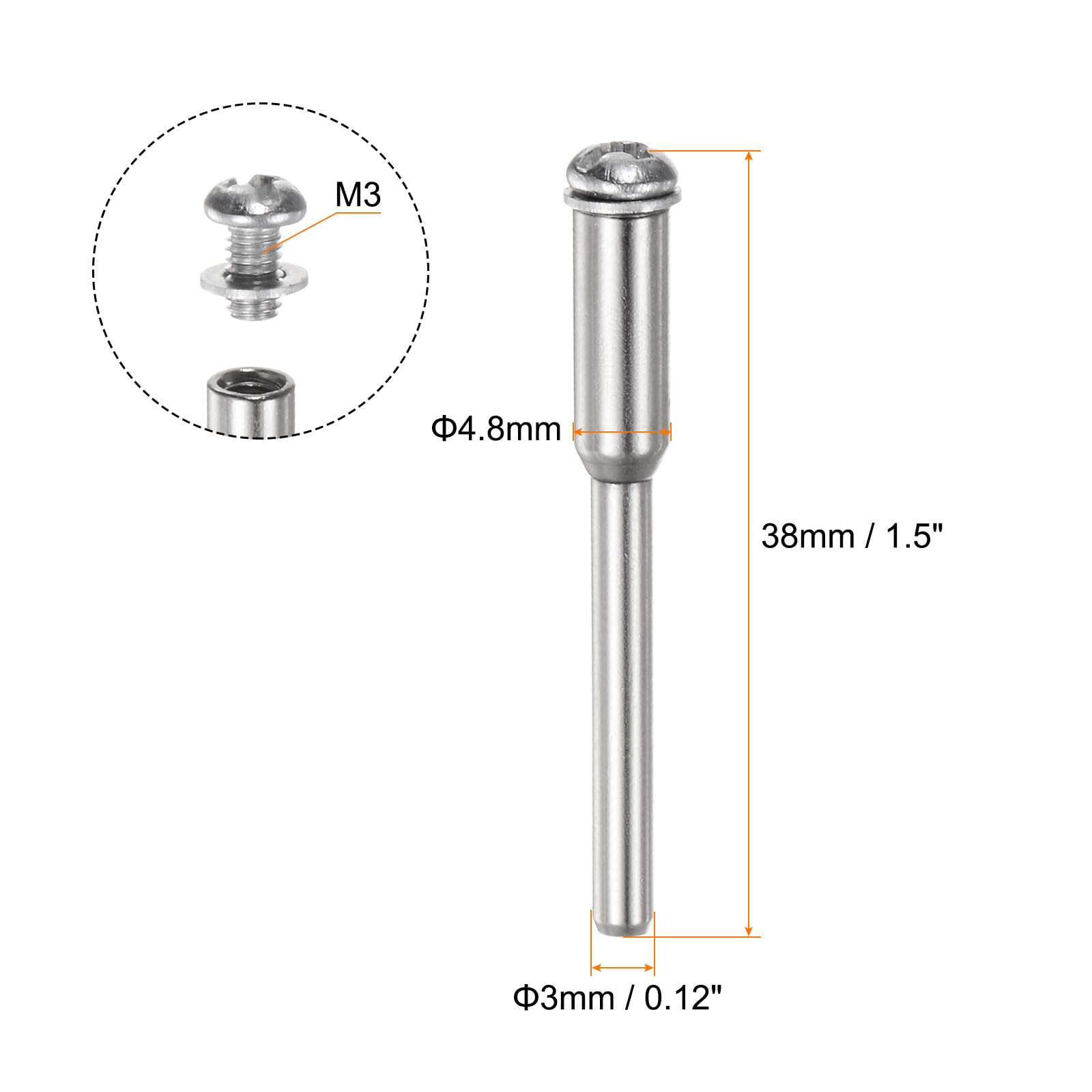 10pcs HSS Screw Mandrel Set - Shank Arbor For Cut-Off Wheels & Rotary Tools