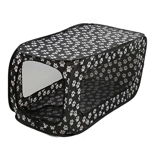 Hooleey Tenda pieghevole per cani Pop Up Rettangolare Ampio spazio Traspirante Seggiolino auto portatile Canile Box per animali domestici Cani Gatti